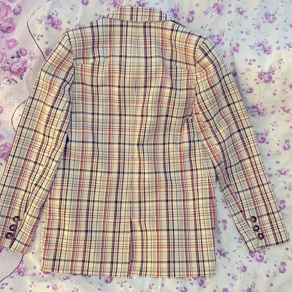 TOPSHOP Check Suit Blazer Size 4 - Picture 7 of 13